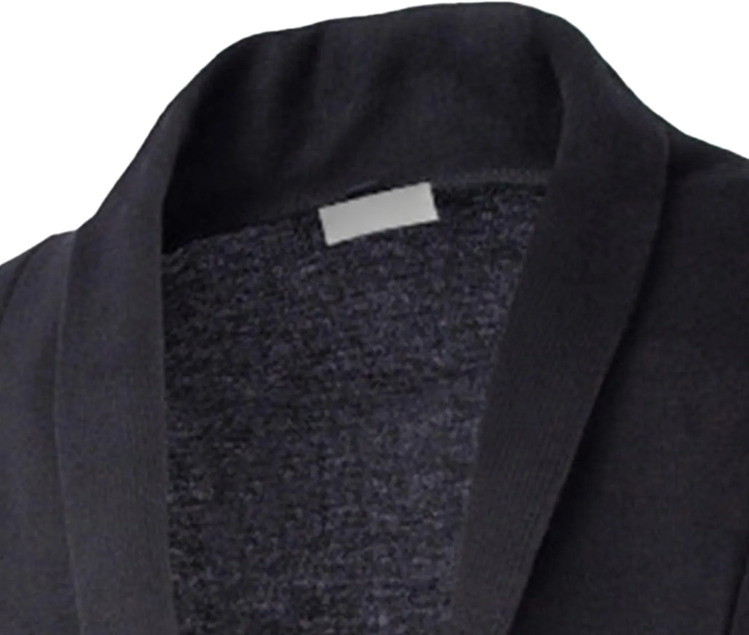Мужской кардиган с открытой передней частью и воротником шаль, slim fit — фото 4