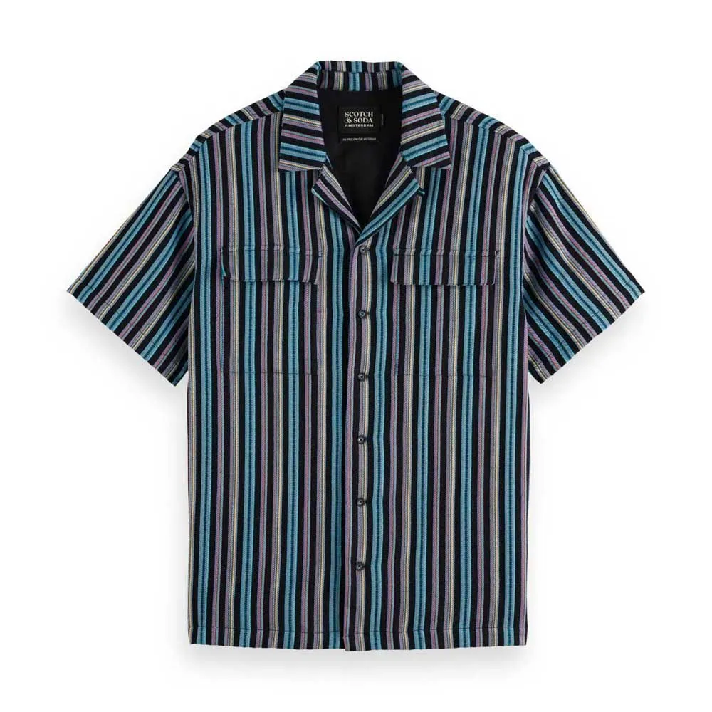 

Рубашка с коротким рукавом Scotch & Soda 180036 Relaxed Fit, синий