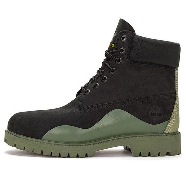 

Кроссовки heritage 6 inch waterproof boot 'black nubuck with green' Timberland, черный