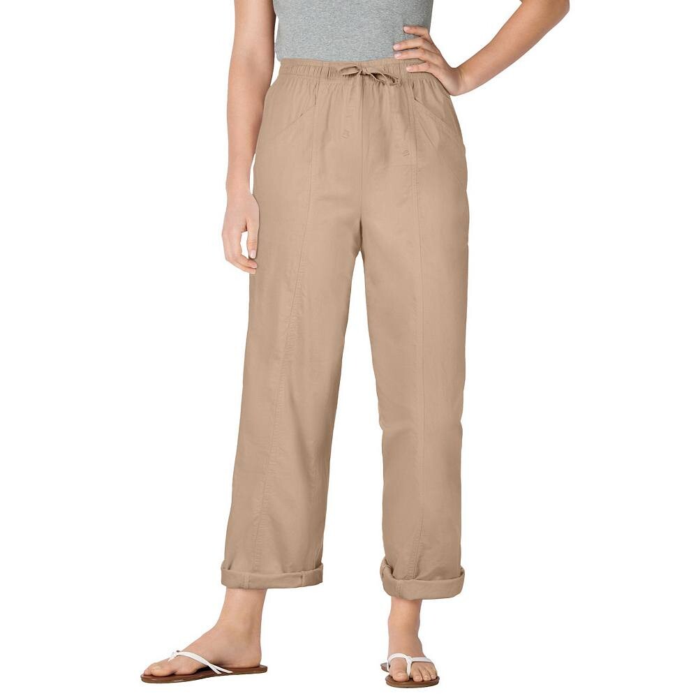 

Женщина в женских брюках Boardwalk больших размеров Woman Within, цвет New Khaki