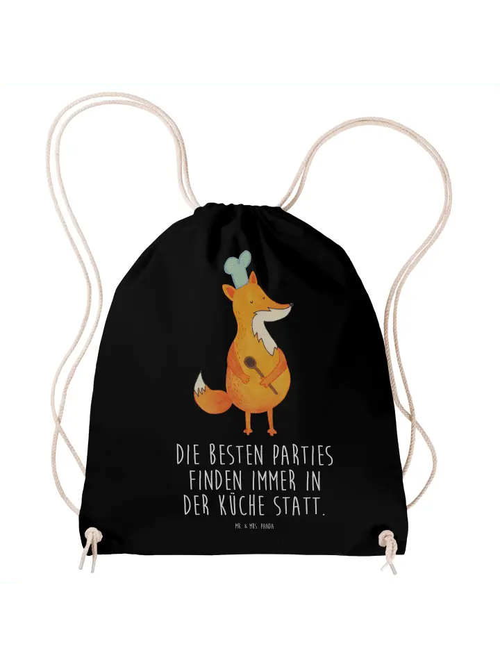 

Спортивная сумка Mr & Mrs Panda Sportbeutel Fuchs Koch, черный