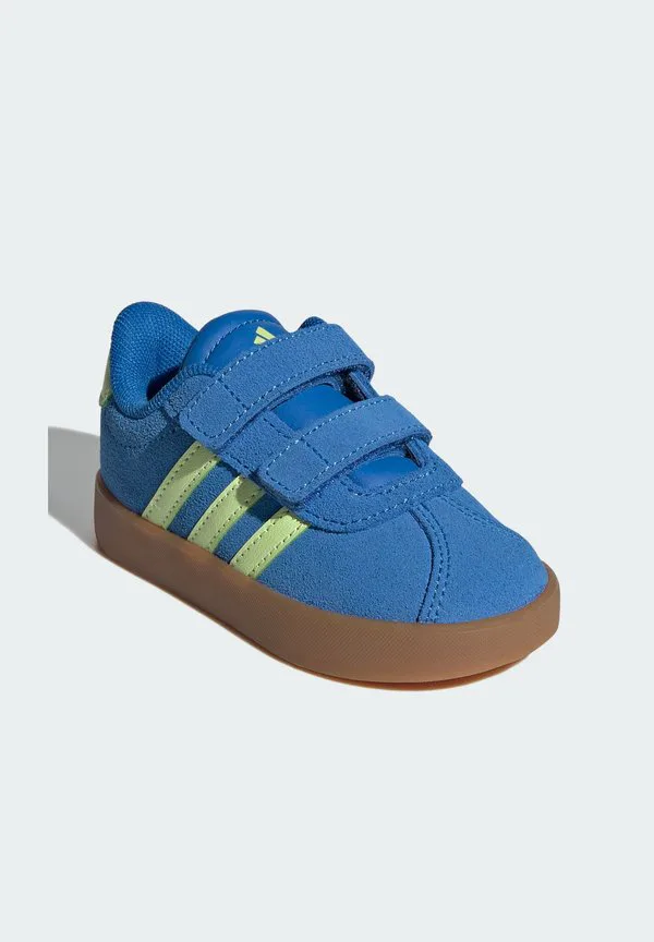 Детские кроссовки vl court 3.0 Adidas Sportswear, Bright Royal Pulse Lime Gum — фото 2