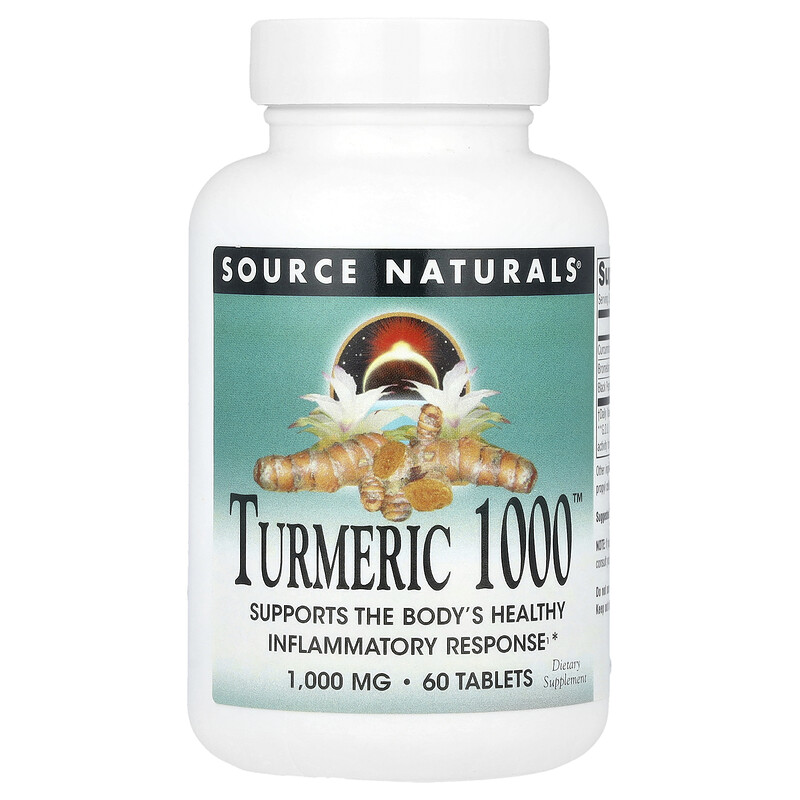 

Source Naturals, Куркума 1000 , 1000 мг, 60 таблеток