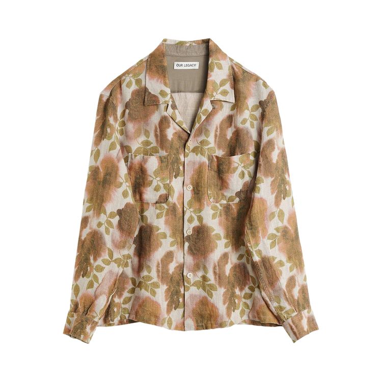 

Рубашка Our Legacy Minuo Flower Print Heusen Shirt 'Brown', коричневый
