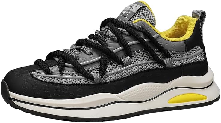 

Мужские модные кроссовки Hhhchpm, низкие с шнуровкой, дышащая сетка, для прогулок и путешествий, серый