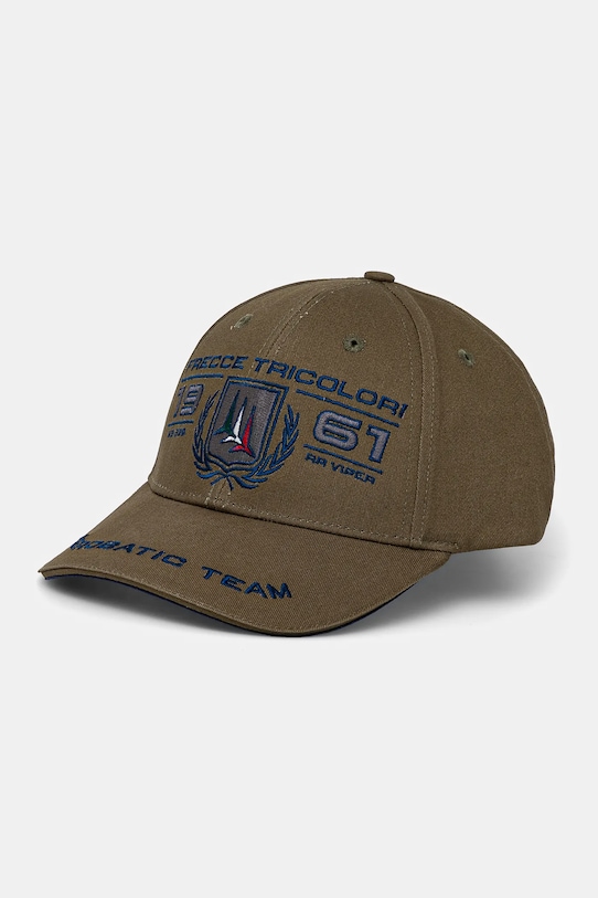 

Хлопковая кепка с козырьком Aeronautica Militare, зеленый