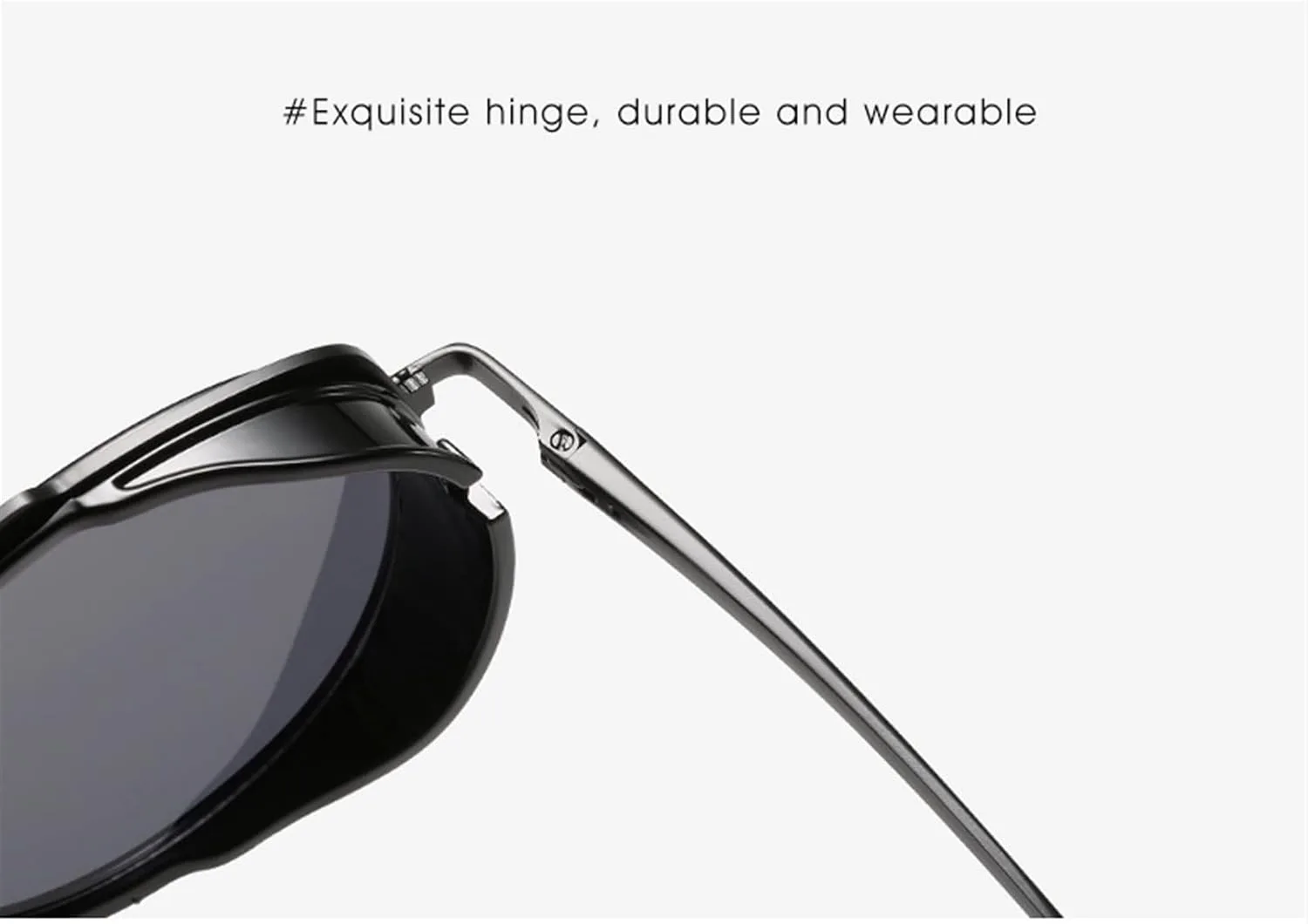 

Круглые солнцезащитные очки GAOXIN в стиле панк с металлическим покрытием для мужчин и женщин, для отдыха на природе, пляжа и в тени (Цвет: C, Размер: Средний), C