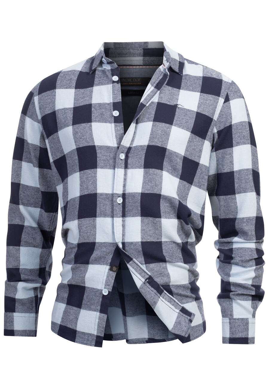 

Рубашка на пуговицах классического кроя INDICODE JEANS, Light blue/Dark blue