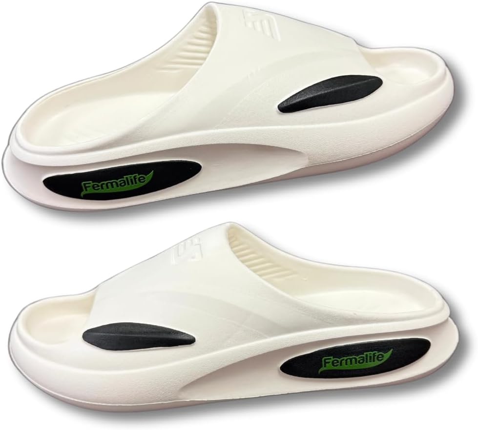 

Шлепанцы FERMALIFE Cloud для мужчин и женщин, шлепанцы на платформе, нескользящие, быстросохнущие, мягкие, легкие, с толстой подошвой и открытым носком, для дома и улицы, белый