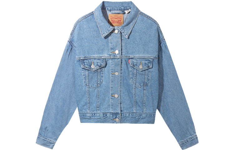 Levis Джинсовая куртка Levi’s FW21 женская синяя, Blue — фото 3