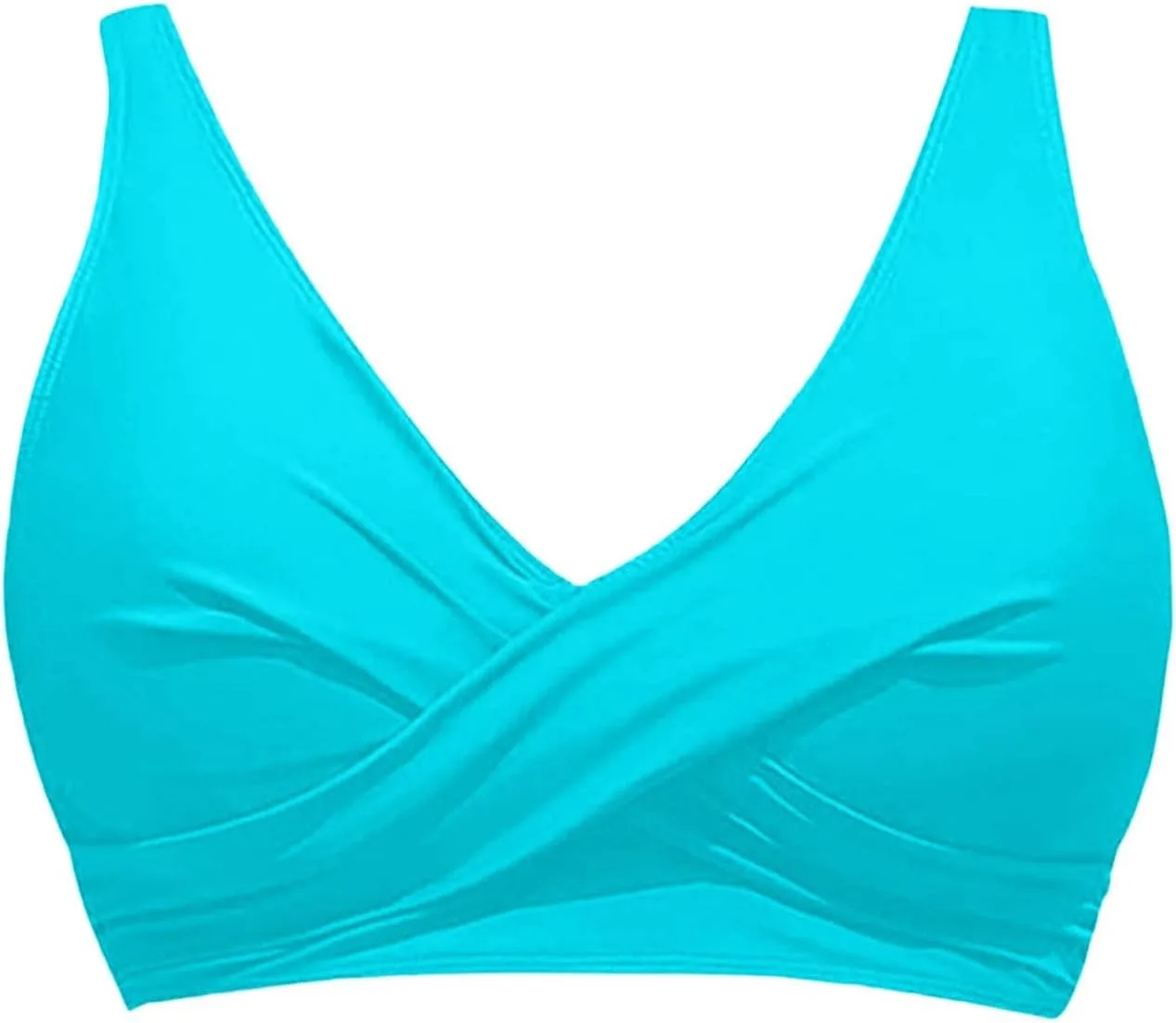 Женский топ-бикини Halter с широкими перекрестными лямками Push Up Support для пляжа и бассейна — фото 4