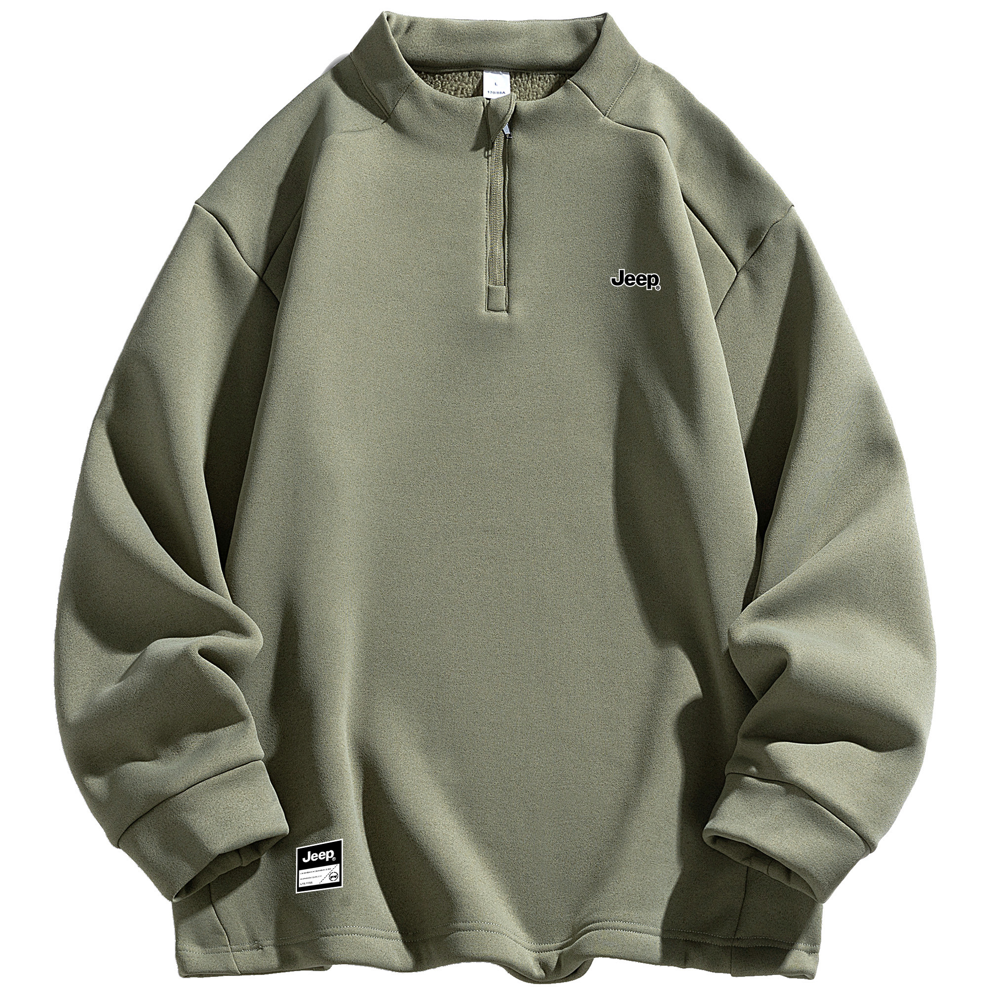 

Футболка Unisex Stand Collar Moderate Straight Fit Jeep, зеленый