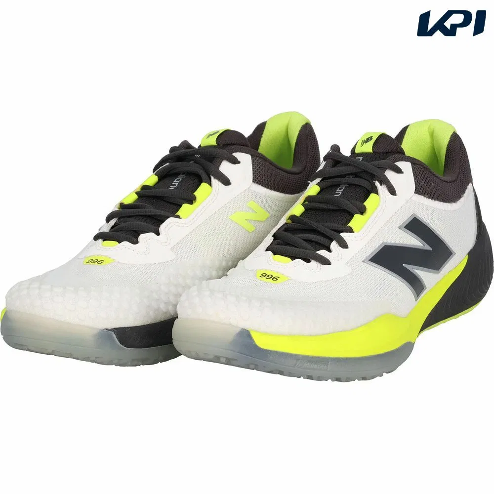 Мужские теннисные кроссовки для грунта «FuelCell 996 v6» от New Balance, White-Yellow(-)