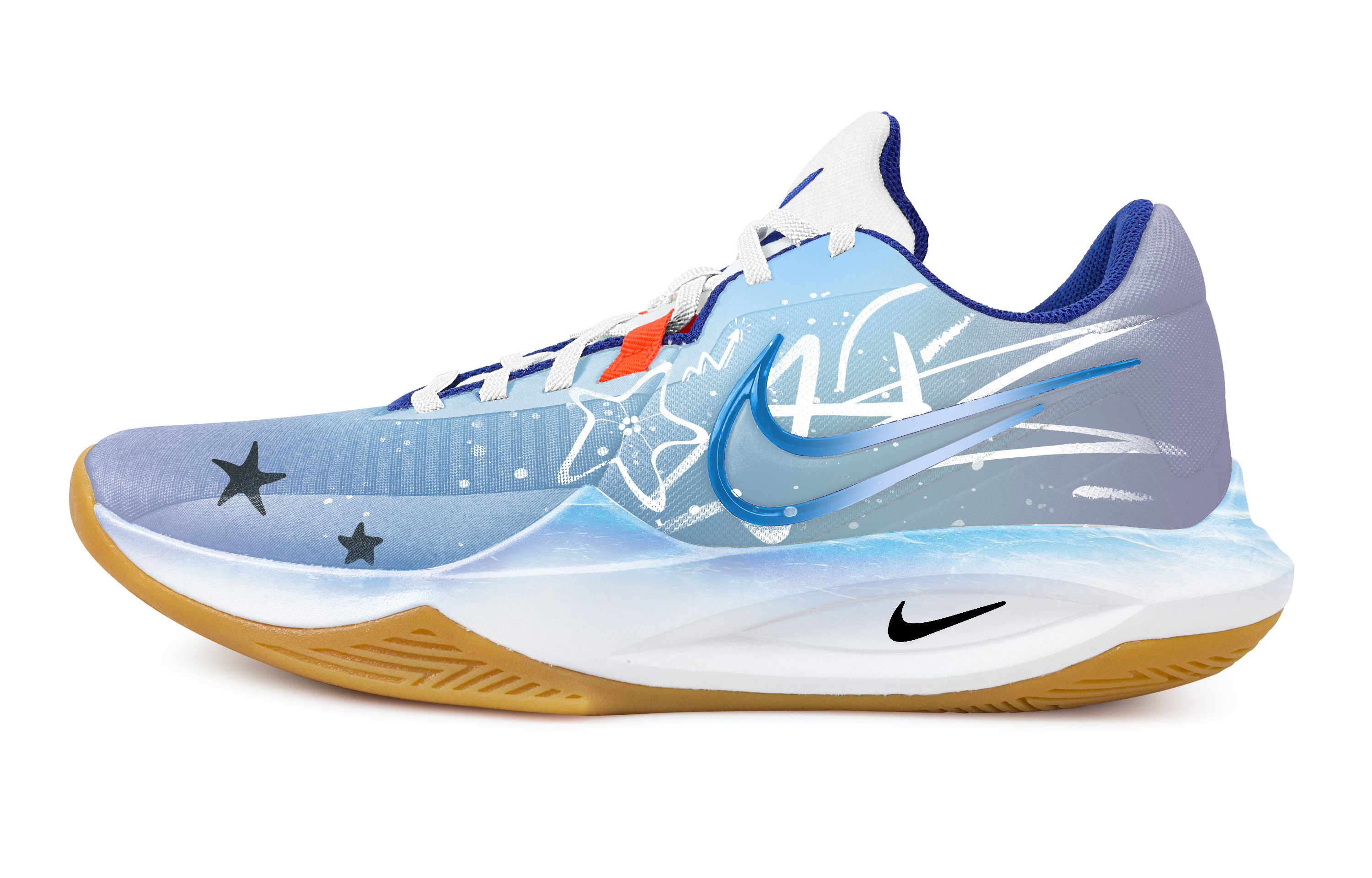 

Nike Баскетбольные кроссовки Precision 6 Low Top, мужские, небесно-голубые