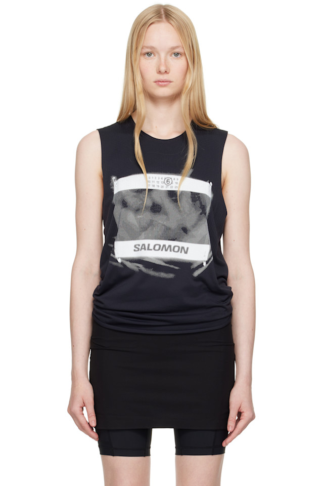 

Спортивный топ Salomon edition с абстрактным принтом Mm6 Maison Margiela, черный