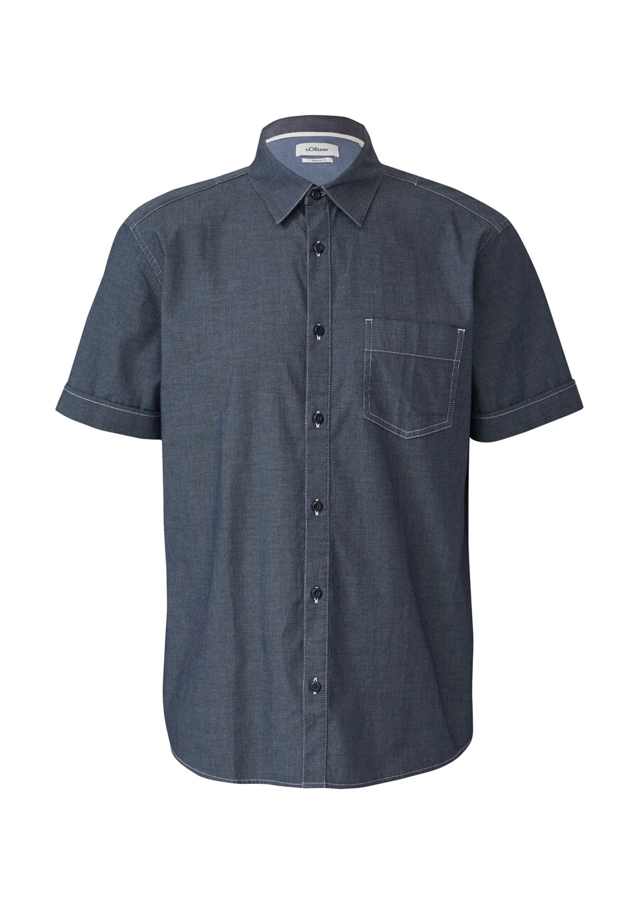 

Рубашка на пуговицах классического кроя s.Oliver, Navy/Dusty blue