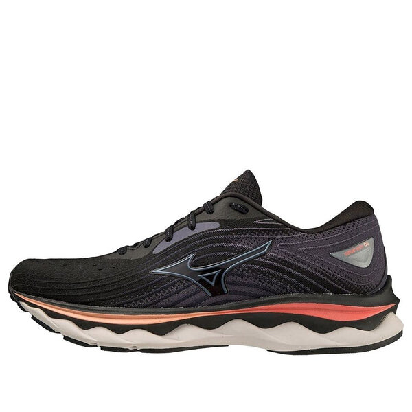 Кроссовки wave sky 6 'black hot coral' Mizuno, черный