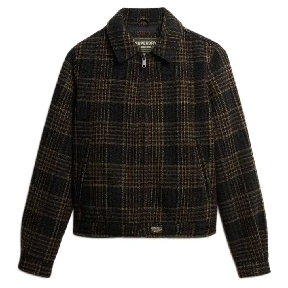 

Куртка Superdry Checked Ranch Quilted padded, коричневый