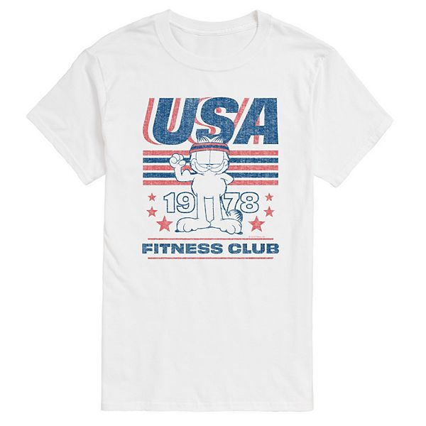 

Футболка с принтом Big & Tall Garfield USA Fitness Club Licensed Character