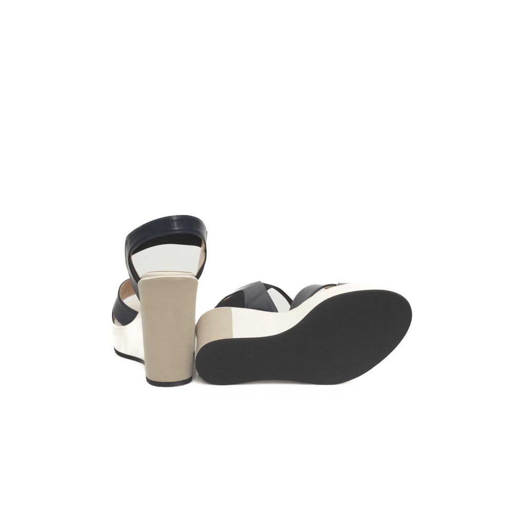 Cerruti 1881 Calfskin Women Women's Sandal, синий — фото 4