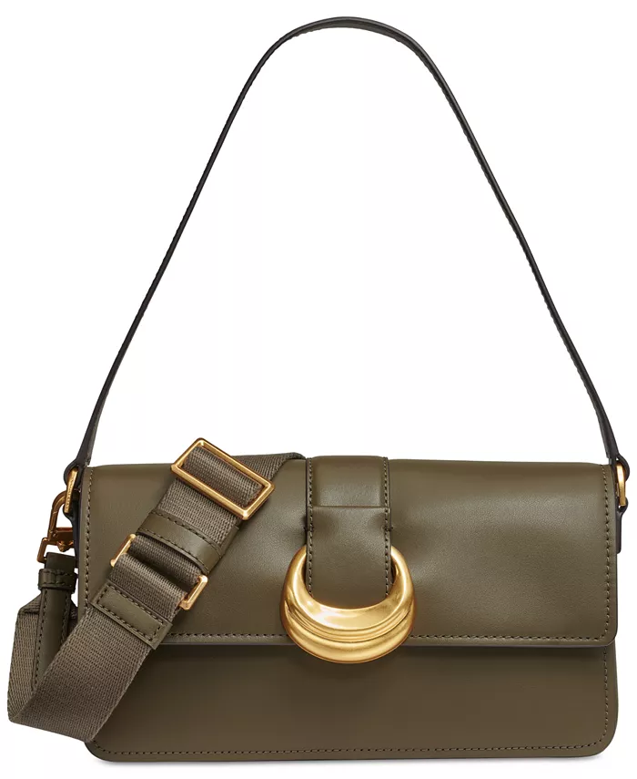 

Сумка Valley Stream Leather Buckle на плечо со съемным ремешком Donna Karan New York, коричневый/бежевый
