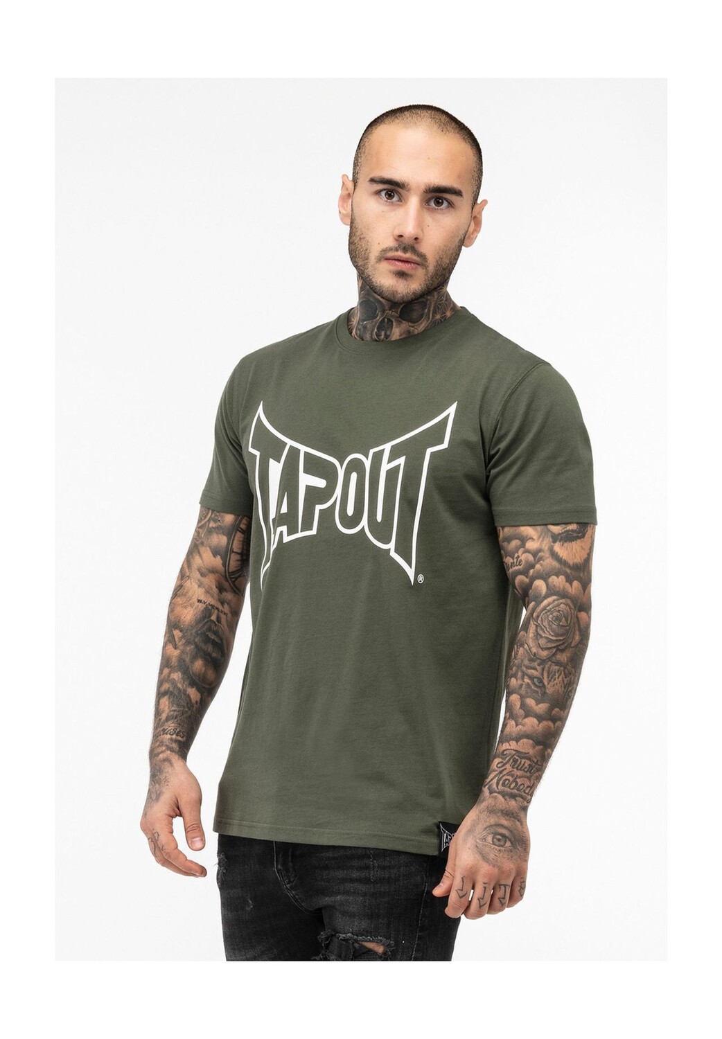 

Мужская футболка обычного кроя LIFESTYLE BASIC TEE TAPOUT, цвет Olive/ecru