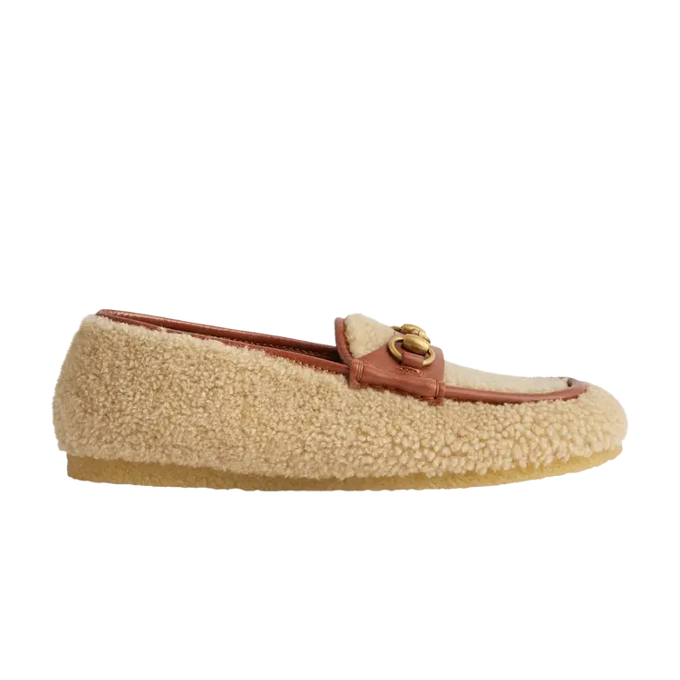 

Лоферы Gucci Horsebit Loafer, кремовый