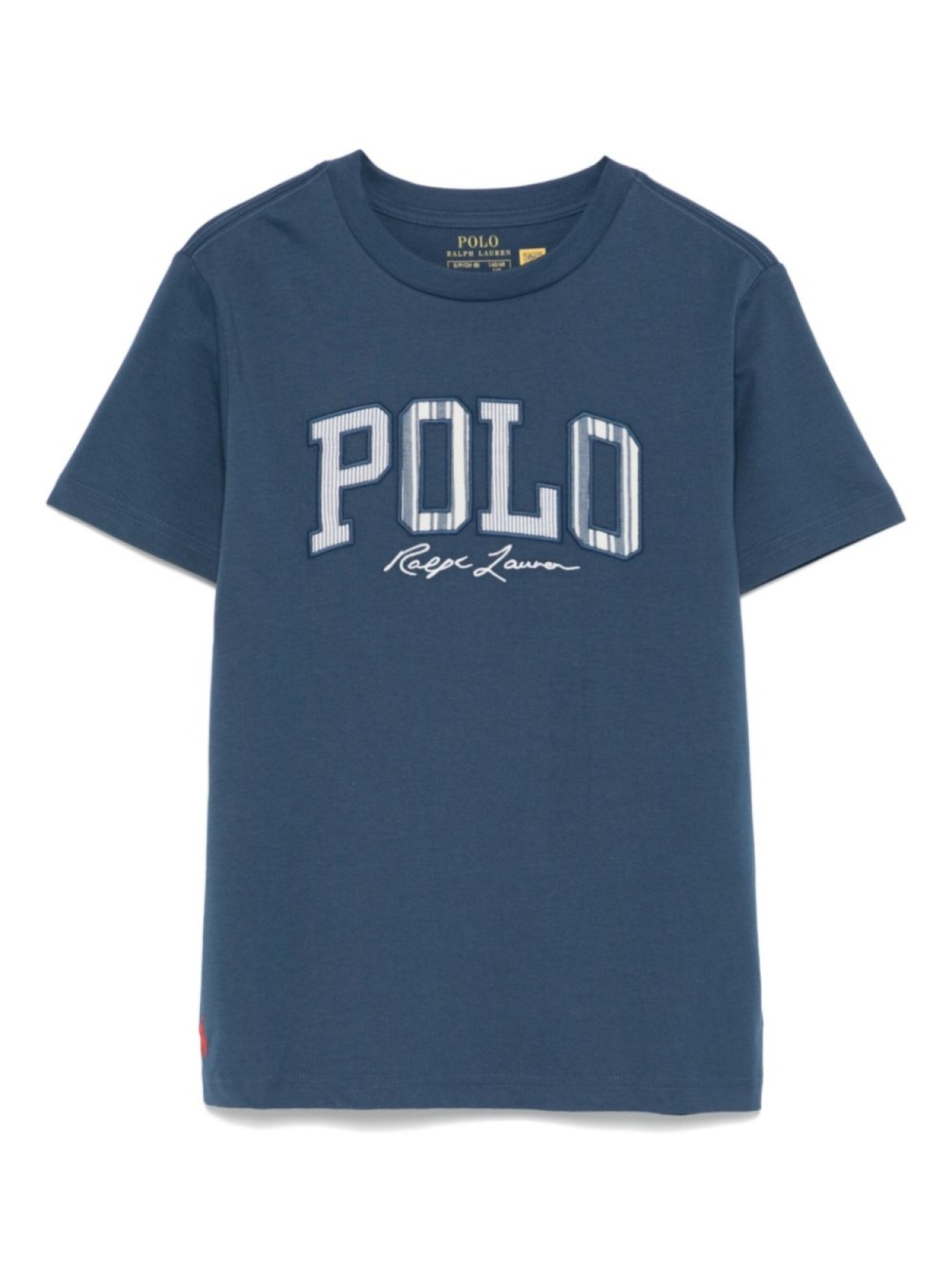 

Ralph Lauren Kids футболка с полосатым логотипом, синий