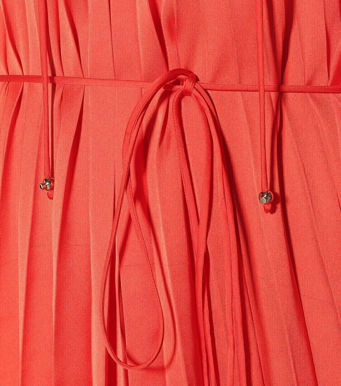 Платье макси из плиссированного атласа Nowra Stella McCartney, Vermillion — фото 4