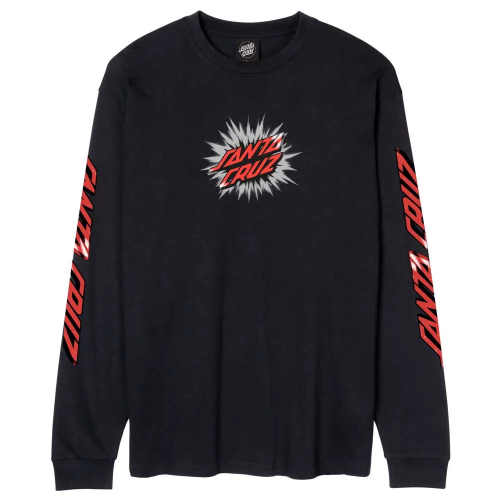 

Футболка с длинным рукавом Santa Cruz Burst oval dot front, черный