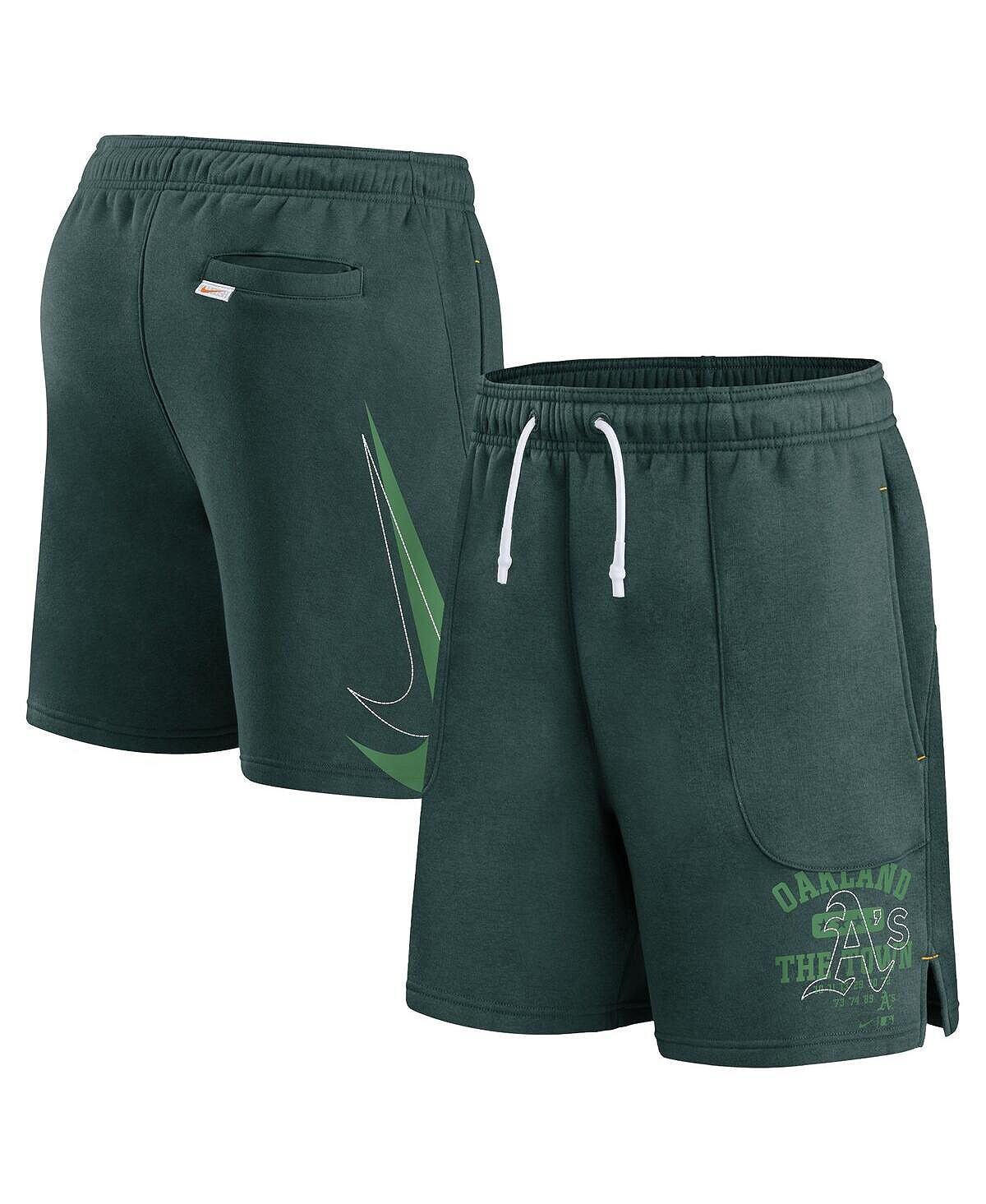 

Мужские зеленые шорты для игры с мячом Oakland Athletics Nike