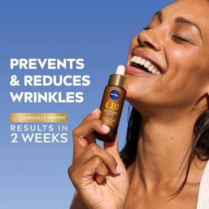Сыворотка Nivea — Q10 Anti-Wrinkle Expert Dual Action Serum Антивозрастная для лица для женщин с чистым Q10, 30 мл — фото 3