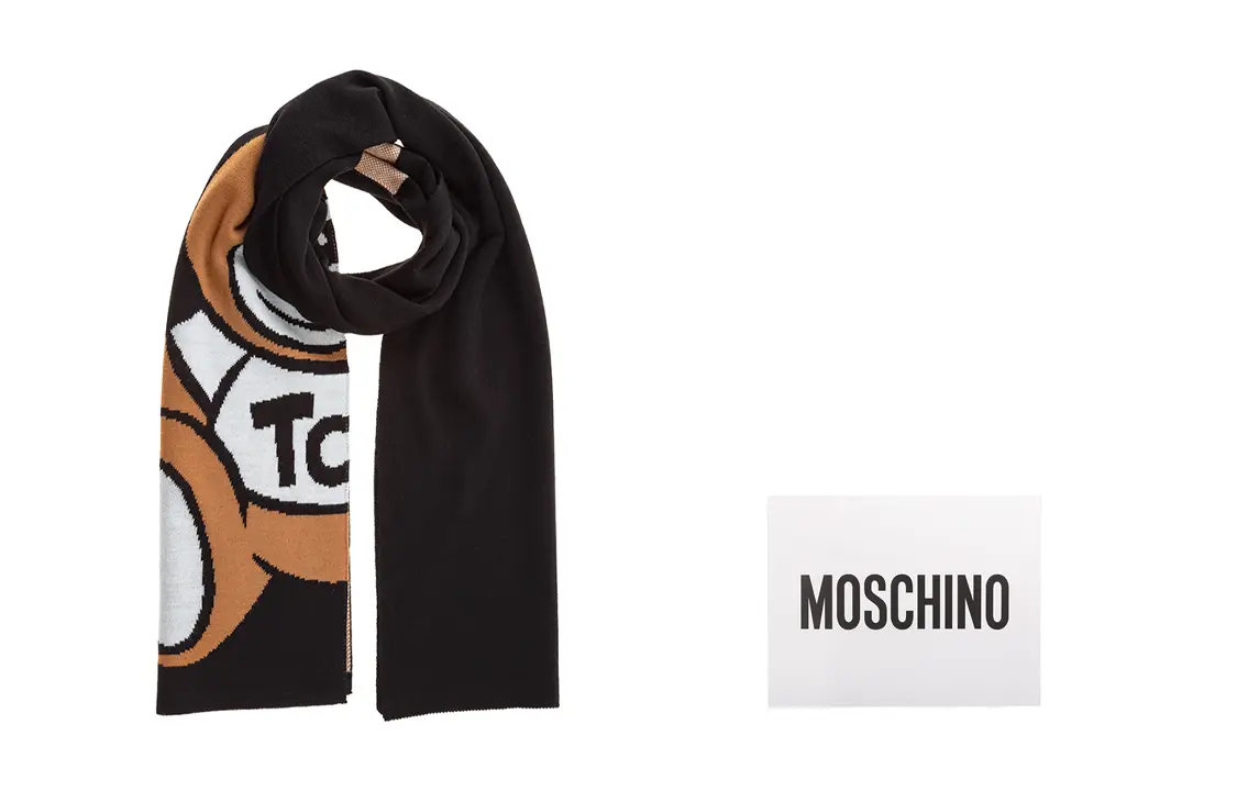 

MOSCHINO Вязаный шарф женский черный, Shopping Bag