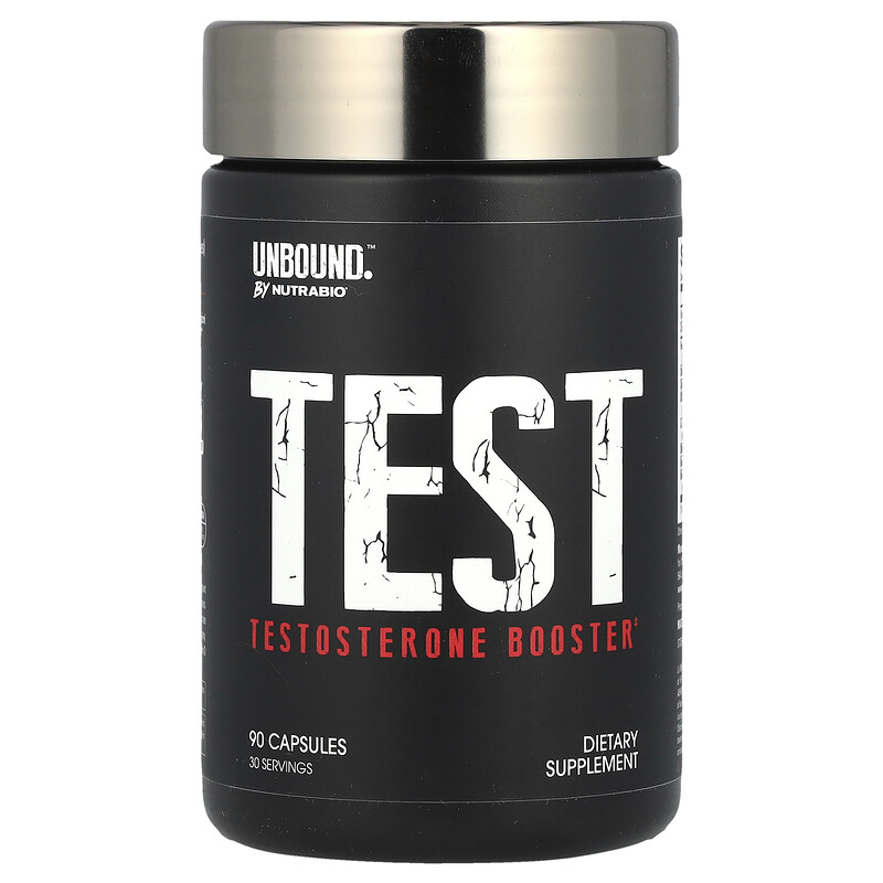 

NutraBio, Test, Testosterone Booster, 90 капсул