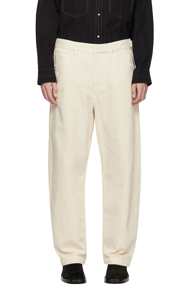 

Lemaire Джинсы-Макси Off White для работы