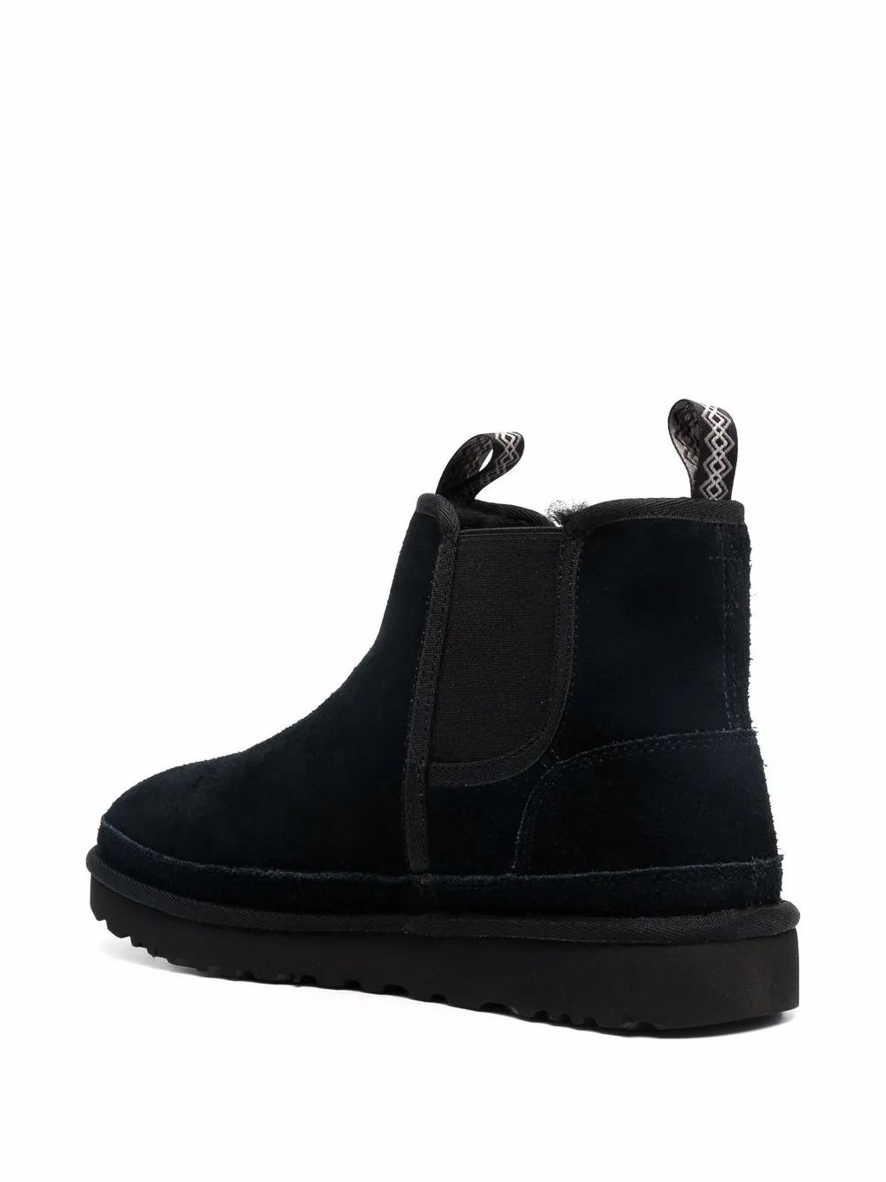Мужские ботинки челси UGG с овчиной и тисненым логотипом, черный — фото 3