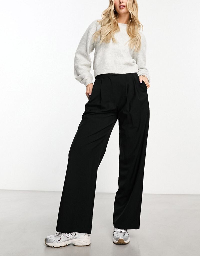 

Черные широкие брюки ASOS DESIGN Hourglass