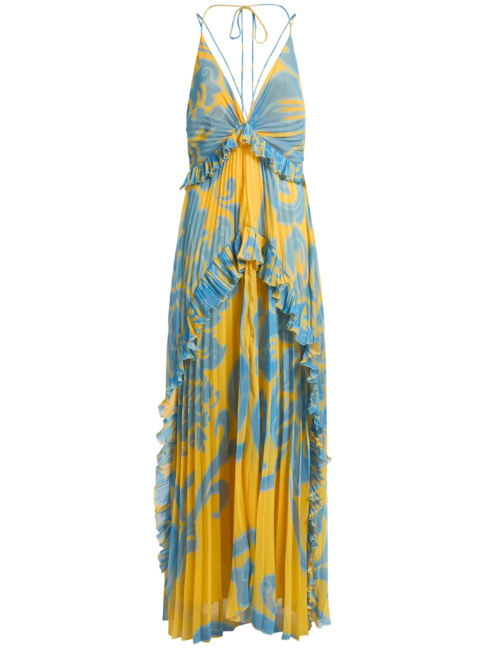 

Длинное платье с оборками ETRO, синий