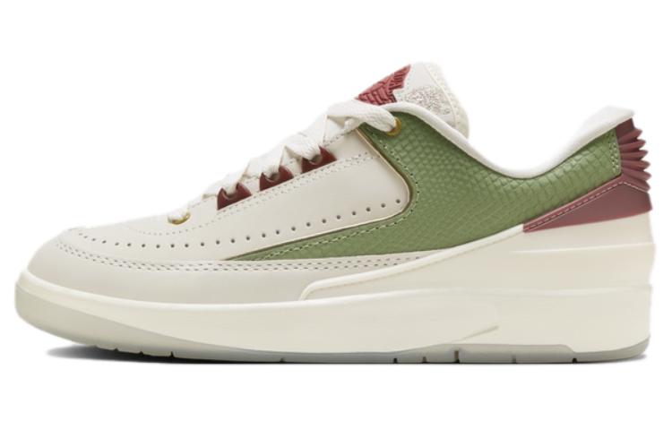 

Кроссовки 2 Retro Low Year Of The Dragon GS Jordan, белый/красный/зеленый