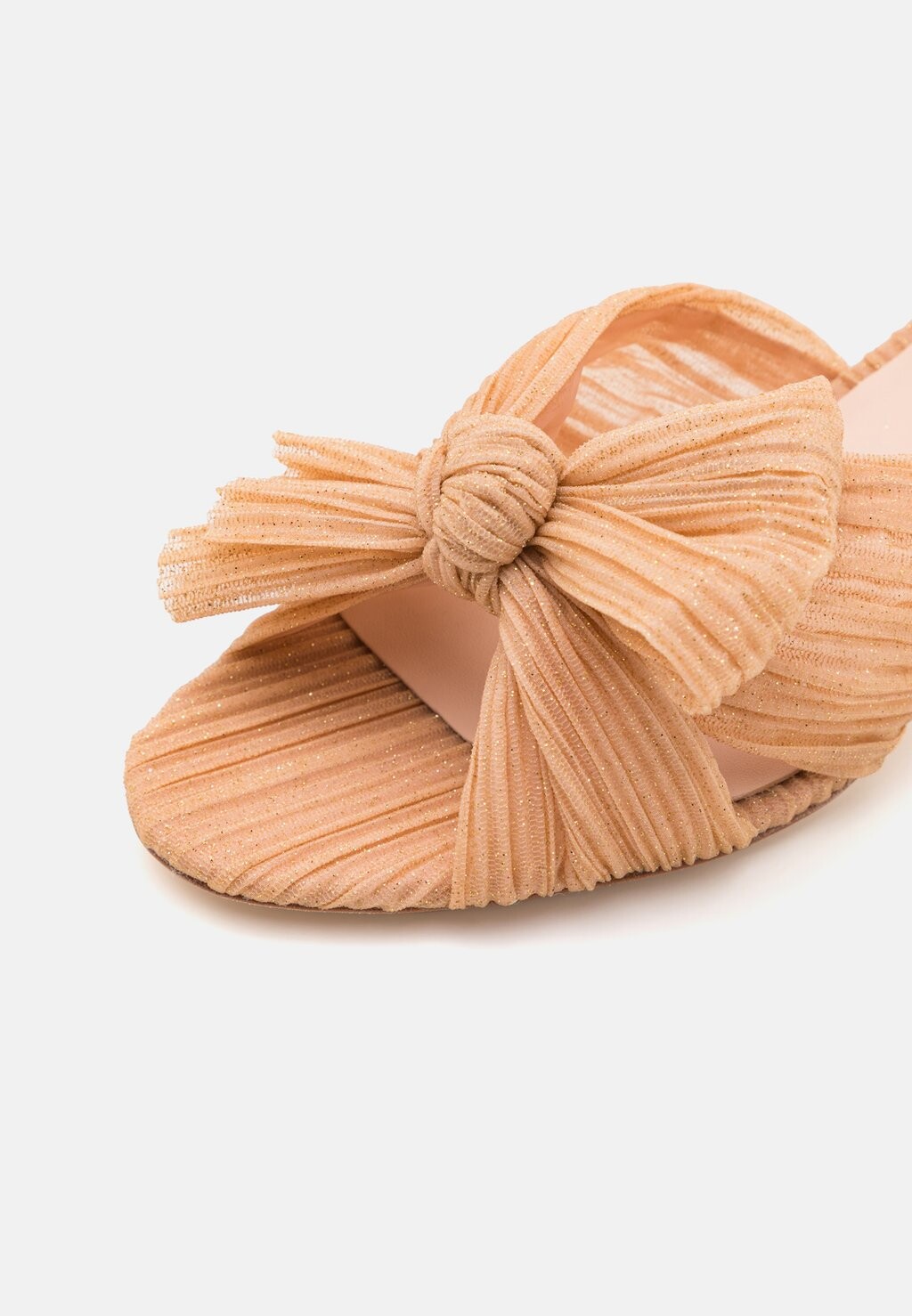 

Сандалии с ремешками DAHLIA PLEATED KNOT MULE WITH ANKLE STRAP Loeffler Randall, серо-коричневый