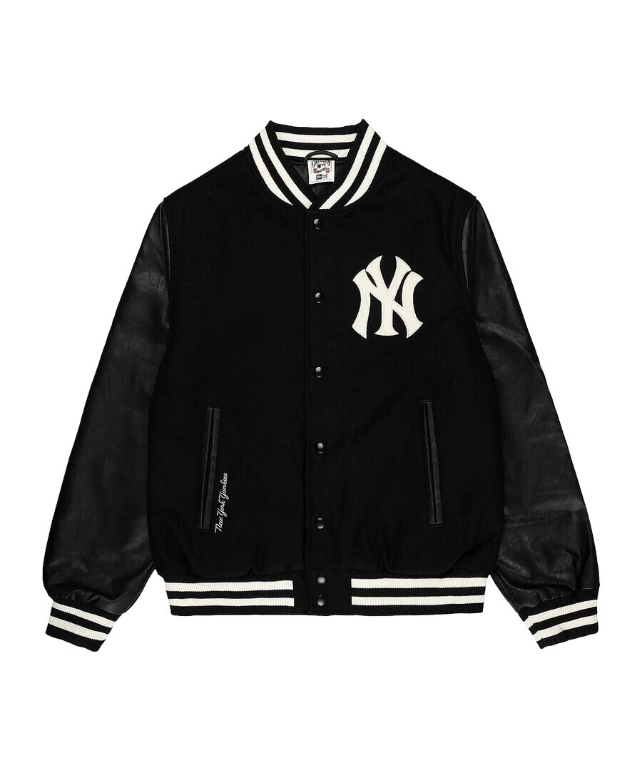 

Кожаная куртка NEW ERA Between-Season Jacket, черный