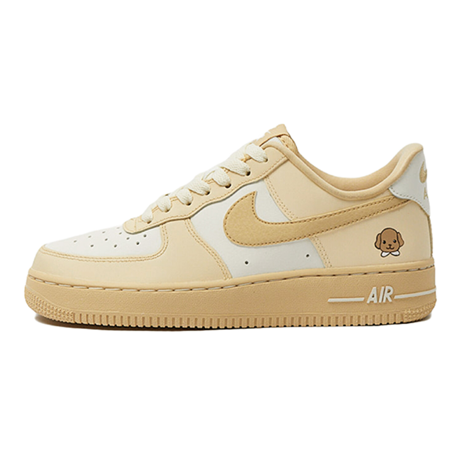 

Кроссовки Nike Air Force 1 Skateboarding Shoes Women's Low-top White/Brown, хаки
