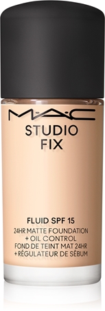 

Матирующий праймер spf 15 MAC Cosmetics Mini Studio Fix Fluid SPF 15 24HR Matte Foundation + Oil Control, NC16 15 ml