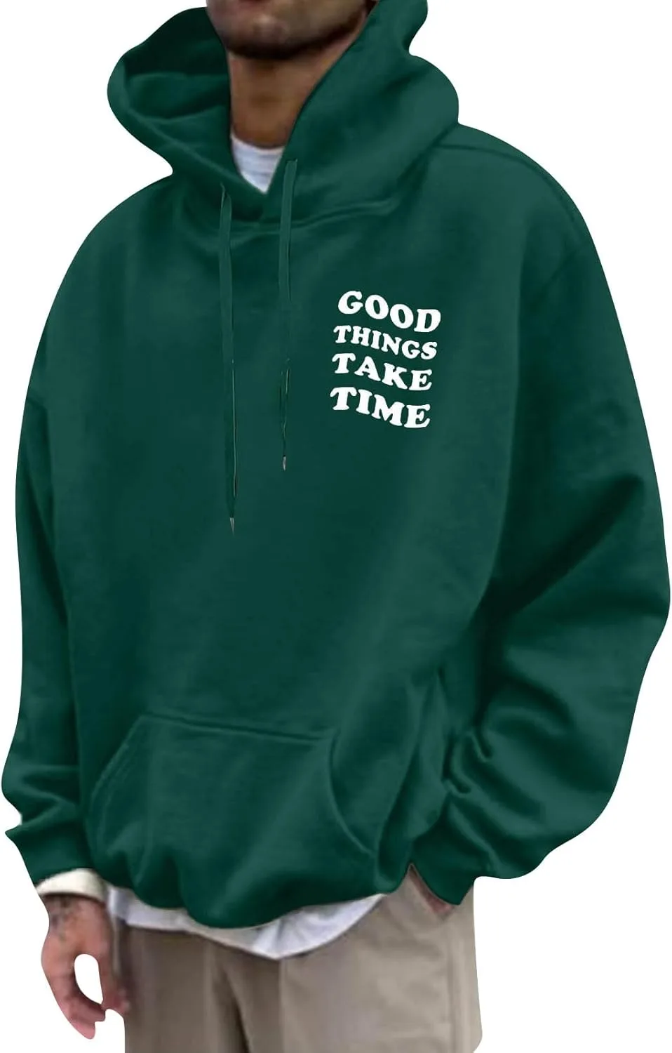 

GOFULY мужская модная толстовка с принтом "Good Things Take Time"