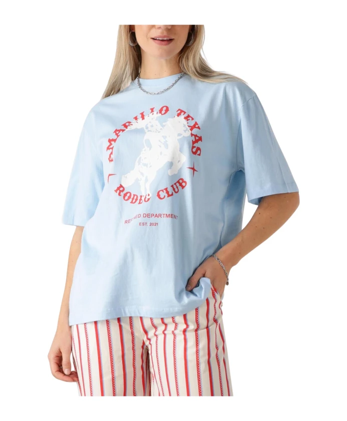 

Женская светло-голубая футболка Maggy Refined Department, синий