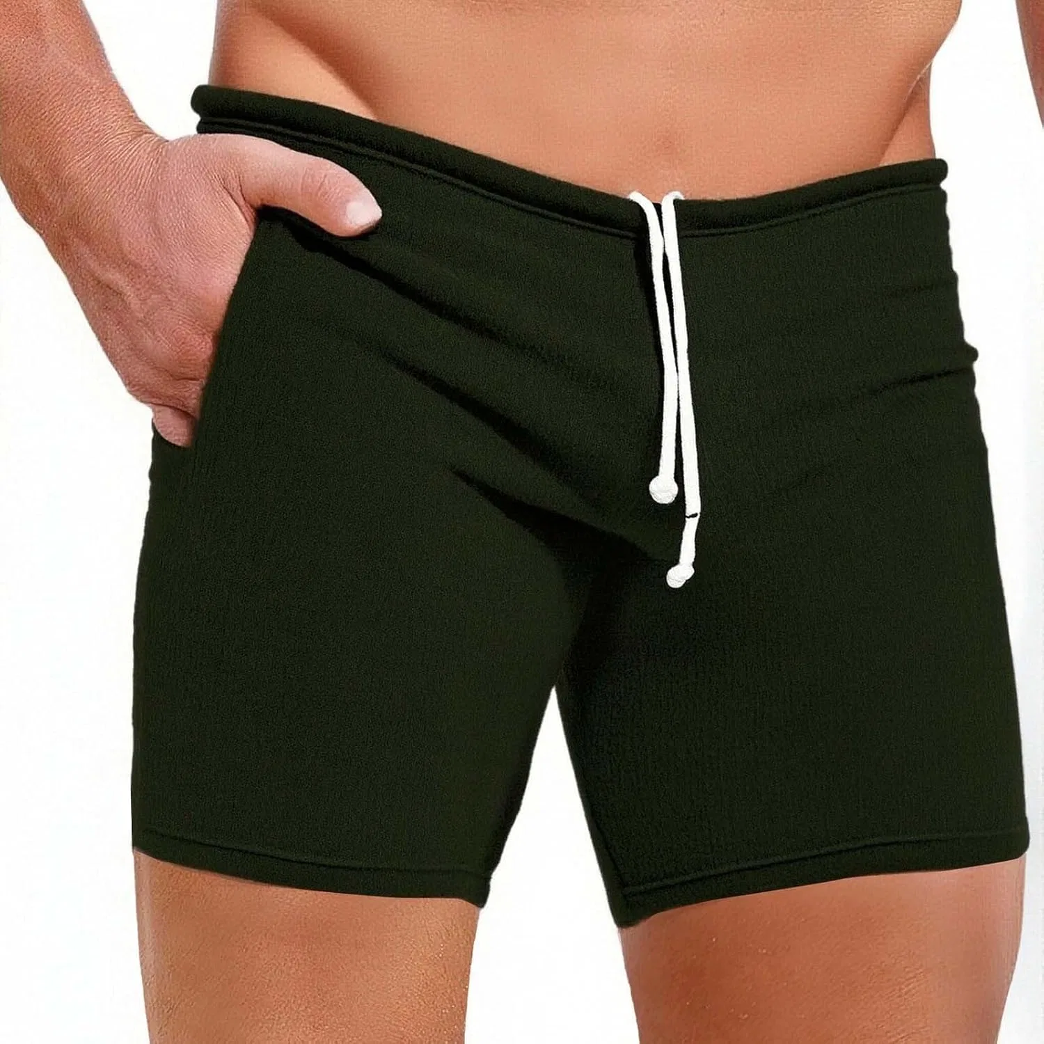 Мужские шорты Ribbed Athletic, Army Green — фото 4