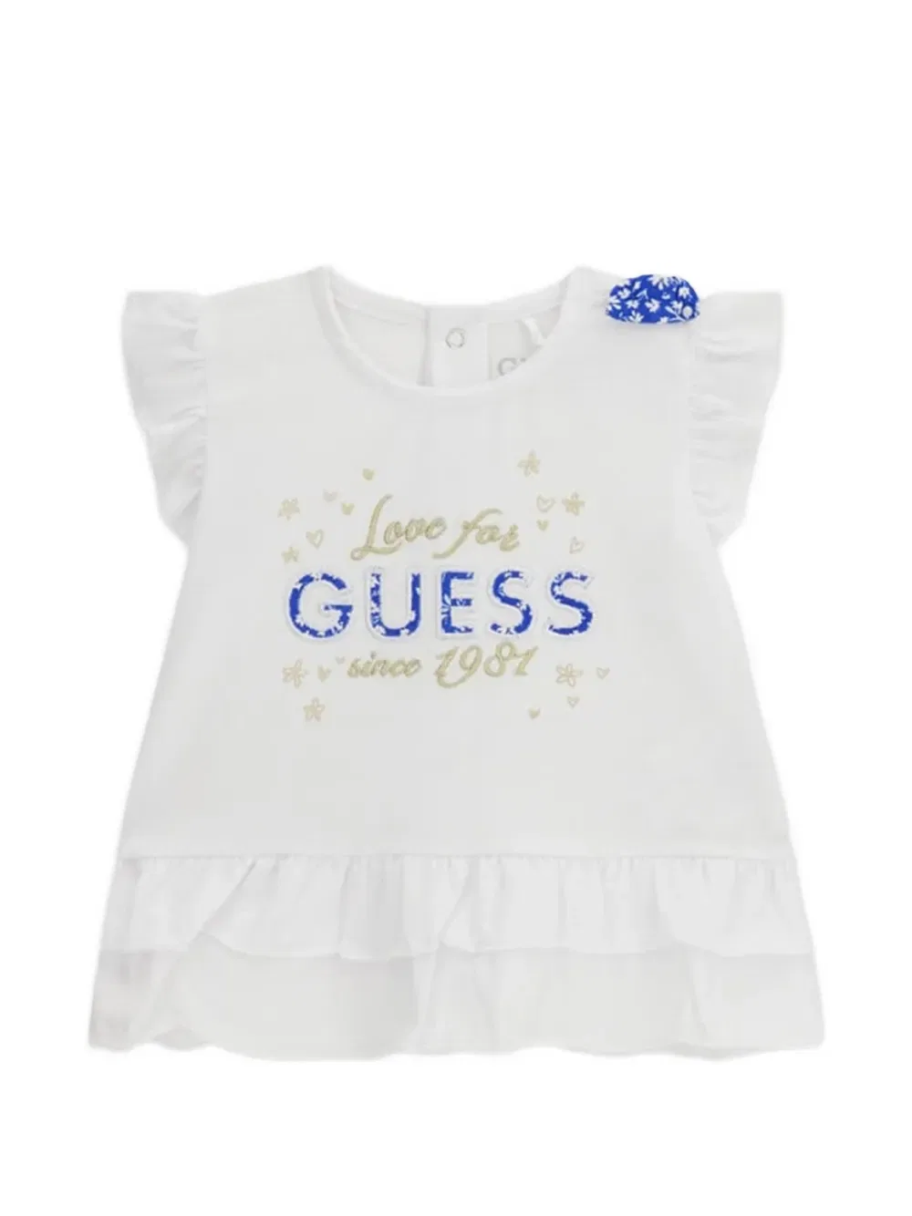 Шорты с цветочным принтом Guess Kids, синий