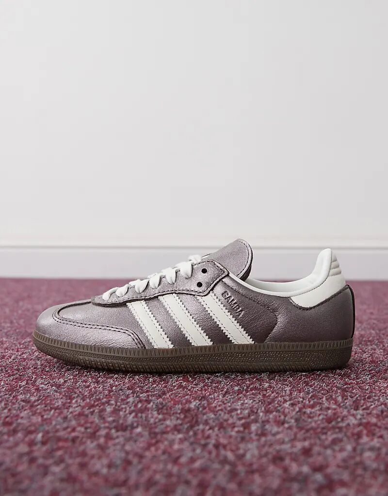 Кроссовки Samba цвета металлик-фиолетовый adidas Originals — фото 3