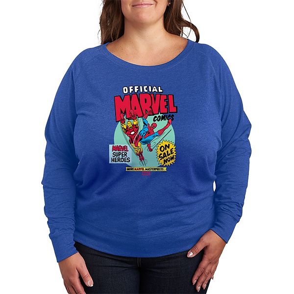 

Футболка с длинным рукавом из френч-терри с принтом супергероев комиксов Plus size Marvel, Heather Royal Blue, Синий, Футболка с длинным рукавом из френч-терри с принтом супергероев комиксов Plus size Marvel, Heather Royal Blue