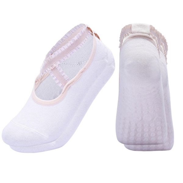 

Женские носки-чешки балетные 2 шт с перекрестными резинками и противоскользящей подошвой Anna-Kaci, White